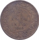 Copper One Twelfth Anna Coin of Victoria Empress of Calcutta Mint of 1889.