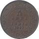 Copper One Twelfth Anna Coin of Victoria Empress of Calcutta Mint of 1897.