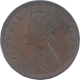 Copper One Twelfth Anna Coin of Victoria Empress of Calcutta Mint of 1897.