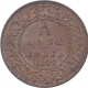 Copper One Twelfth Anna Coin of Victoria Empress of Calcutta Mint of 1899.