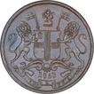 Copper Half Pice Coin of East India Company of Calcutta Mint of 1853.