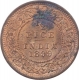 Copper Half Pice Coin of Victoria Empress of Calcutta Mint of 1899.