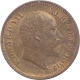 Bronze Half Pice Coin of King Edward VII of Calcutta Mint of 1906.