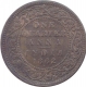 Copper Quarter Anna Coin of Queen Victoria of Bombay Mint of 1862.