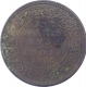 Copper Quarter Anna Coin of Victoria Queen of Bombay Mint of 1875.