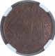 Copper One Quarter Anna Coin of Victoria Empress of Calcutta Mint of 1877.