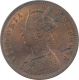 Copper One Quarter Anna Coin of Victoria Empress of Calcutta Mint of 1892.