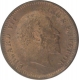 Copper Quarter Anna Coin of King Edward VII of Calcutta Mint of 1904.