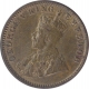 Copper Quarter Anna Coin of King George V Calcutta Mint of 1916.