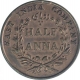 Copper Half Anna Coin of East India Company of Calcutta Mint of 1835.