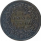 Copper Half Anna Coin of Victoria Queen of 1875.