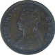 Copper Half Anna Coin of Victoria Queen of 1875.