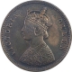 Copper Half Anna Coin of Victoria Queen of Calcutta Mint of 1876.