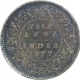 Copper Half Anna Coin of Victoria Empress of Calcutta Mint of 1877.