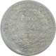 Silver Mule Two Annas Coin of Victoria Queen of 1841. 