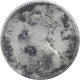 Silver Two Annas Coin of Victoria Empress of Bombay Mint of 1884.