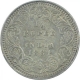 Silver Quarter Rupee Coin of Victoria Empress of Calcutta Mint of 1881.