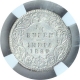 Silver Quarter Rupee Coin of Victoria Empress of Bombay Mint of 1889. 