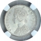 Silver Quarter Rupee Coin of Victoria Empress of Bombay Mint of 1889. 