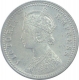 Silver Quarter Rupee Coin of Victoria Empress of Calcutta Mint of 1890.