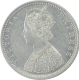 Silver Half Rupee Coin of Victoria Empress of Bombay Mint of 1877.