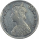 Silver Half Rupee Coin of Victoria Empress of Calcutta Mint of 1898.