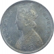 Silver Half Rupee Coin of Victoria Empress of Calcutta Mint of 1898.         