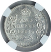 Silver Half Rupee Coin of King Edward VII of Bombay Mint of 1910.