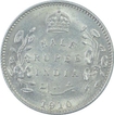 Silver Half Rupee Coin of King Edward VII of Calcutta Mint of 1910.