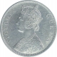 Silver One Rupee Coin of Victoria Queen of Calcutta Mint of 1862.