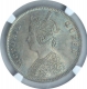 Silver One Rupee Coin of Victoria Queen of Bombay Mint of 1862.