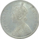 Silver One Rupee Coin of Victoria Empress of Bombay Mint of 1884.