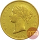 Gold One Mohur Coin of Victoria Queen of Calcutta Mint of 1841.