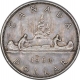 Silver Dollar Coin of Elizabeth II of Canada.