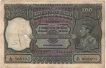 King George VI 100 Rupees of C. D. Deskmukh of Serial No. B25 868893 of Cawnpore Circle.