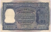 Hundred Rupees Bank Note of signed by  B Rama Rao of Delhi Circle of 1951.