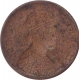 Error Copper Half Pice Coin of Victoria Empress.