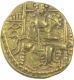 Rare Gold Dinar Coin of Vashudeva II of Kushan Dynasty.