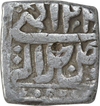 Silver Square Half Rupee Coin of Akbar. 