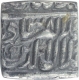 Silver Square One Rupee Coin of Akbar of Kalima Type.