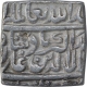 Silver Square One Rupee Coin of Akbar.