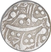 Silver One Rupee Coin of Jahangir of Lahore Mint.