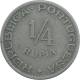 Copper Nickel Quarter Rupia Coin of Portuguese Administration of Indo Portuguese.