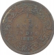 Copper One Twelfth Anna Coin of Victoria Empress of Bombay Mint of 1883.