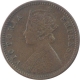 Copper One Twelfth Anna Coin of Victoria Empress of Calcutta Mint of 1885.