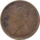 Copper One Twelfth Anna Coin of Victoria Empress of Bombay Mint of 1887.