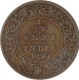 Copper One Twelfth Anna Coin of Victoria Empress of Calcutta Mint of 1890.