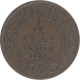 Copper One Twelfth Anna Coin of Victoria Empress of Calcutta Mint of 1891.