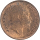 Copper One Twelfth Anna coin of King Edward VII of Calcutta Mint of 1905.