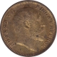 Bronze One Twelfth Anna Coin of King Edward VII of Calcutta Mint of 1908.